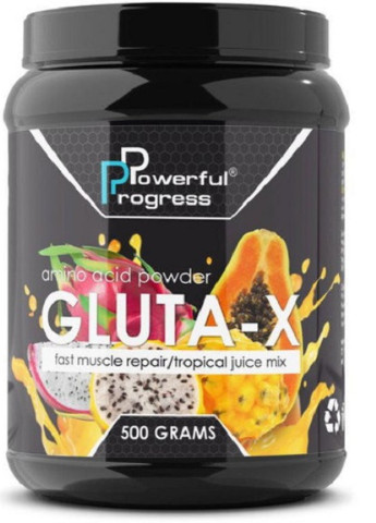 Gluta Х 500 g /50 servings/ Tropical mix Powerful Progress (256722340)