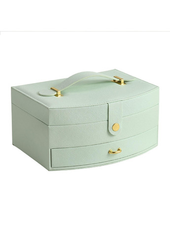 Скринька скриня органайзер коробка футляр для зберігання прикрас біжутерії 20.5х15.5х10 см (474630-Prob) Зелена Unbranded (259142245)