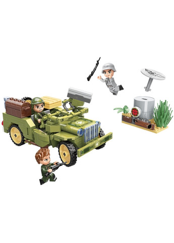 Конструктор QM-21011 Военный Джип, 264 детали Qman (269266873)