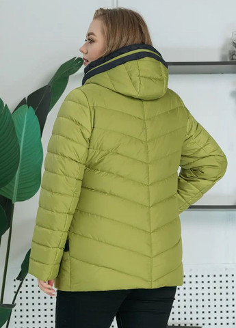 Лаймовая демисезонная демисезонная женская куртка большого размера SK