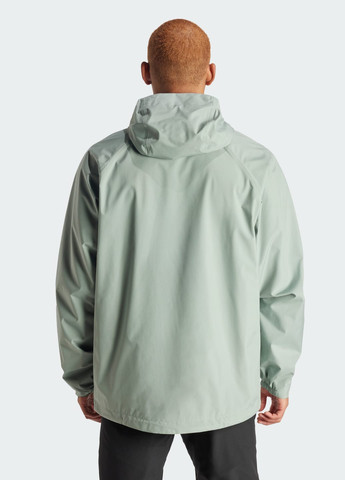 Зеленая демисезонная куртка terrex multi 2l rain.rdy adidas