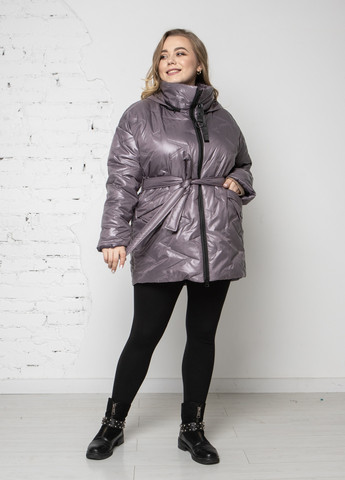 Темно-Фіолетова демісезонна жіноча демісезонна куртка великого розміру SK