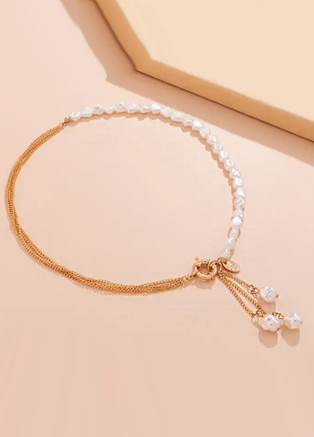 Цепочка "Сокровище", золотистая, с жемчужинами Анна Ясеницька (267230767)