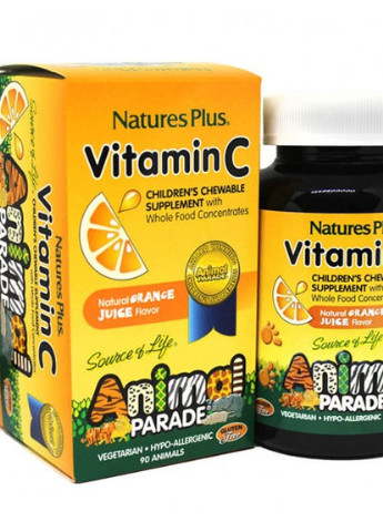 Nature's Plus Animal Parade, Vitamin C 90 Chewable Tabs Orange Natures Plus (256720833)