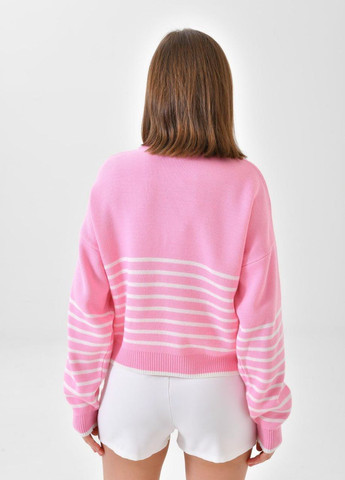 Розовый свитер barbie в полоску розовый No Brand