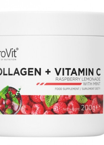 Collagen And Vitamin C 200 g /20 servings/ Raspberry Lemonade Mint Ostrovit (257342493)