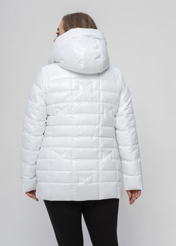 Белая демисезонная женская куртка осенняя большого размера куртка-пиджак SK