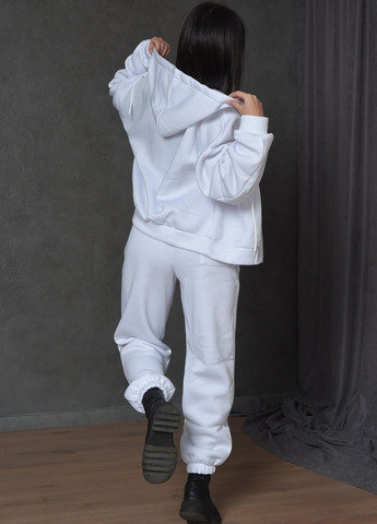 Спортивний костюм жіночий на флісі білого кольору Let's Shop (265300274)