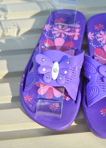 Шлепки детские для девочки фиолетового цвета Let's Shop (263591230)