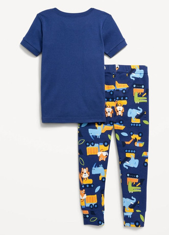 Темно-синяя всесезон пижама для мальчиков – синяя с крокодилами футболка + брюки Old Navy