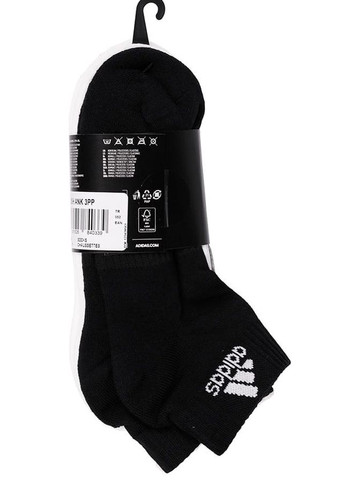 Чорні набір шкарпетки 3шт оригінал adidas логотипи (265331210)