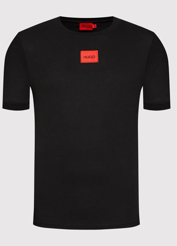 Чорна футболка базова чоловіча чорна Hugo Diragolino