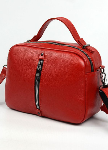 Червона шкіряна жіноча сумка крос боді на плече Serebro (274534466)