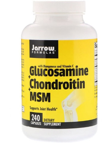 Glucosamine + Chondroitin + MSM Combination 240 Caps JRW-19022 Jarrow Formulas (258499016)