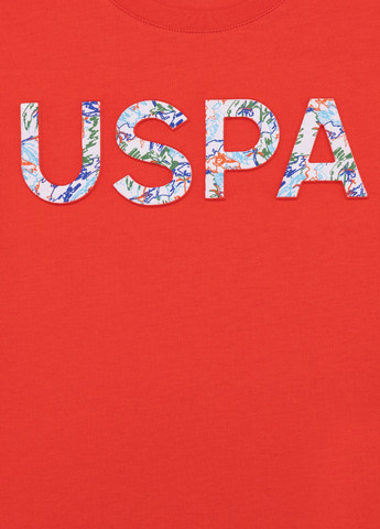Оранжевая детская футболка-футболка u.s/ polo assn. на мальчика для мальчика U.S. Polo Assn.