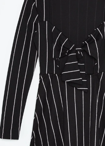 Черное платье демисезон,черний в белую полоску, Missguided