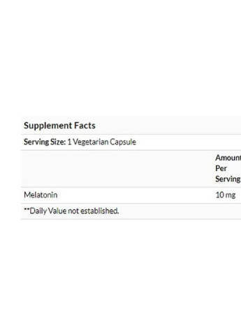 Melatonin 10 mg 60 Veg Caps LEX-33106 Life Extension (256723850)