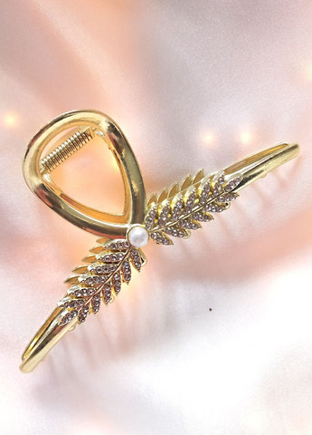 Заколка краб для волосся "Luxury", золотистий, 11 см Анна Ясеницька (265331488)