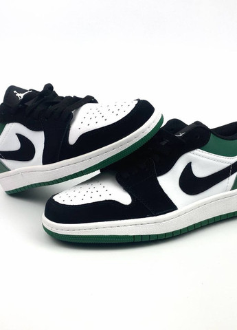 Зелені Осінні кросівки репліка nike air jordan low shadow green&black Vakko