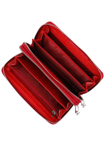 Яскравий жіночий гаманець-клатч із двома відділеннями на блискавках 19430 Червоний st leather (276457466)