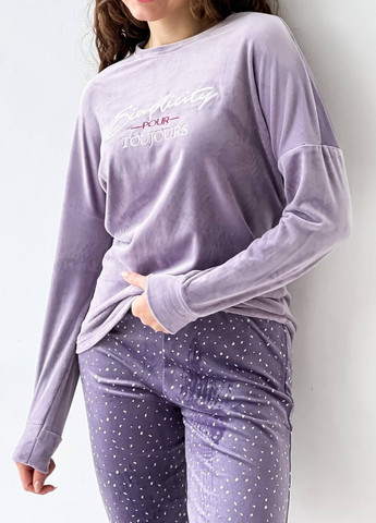 Лавандова всесезон ніжна піжамка-костюм кофта + брюки Vakko