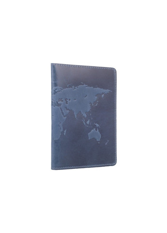 Обкладинка для паспорта зі шкіри HiArt PC-01 Shabby Lagoon World Map Синій Hi Art (268371850)
