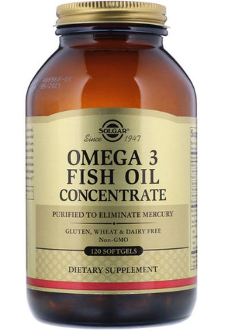 Omega-3 Fish Oil Concentrate 120 Softgels Solgar (256723968)
