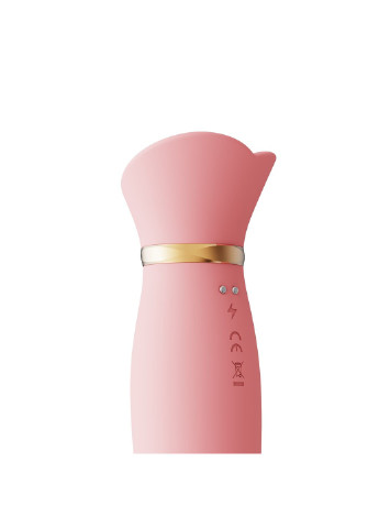 Вибратор с подогревом и вакуумной стимуляцией клитора - ROSE Vibrator Strawberry Pink Zalo (256621860)