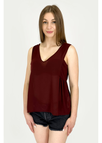 Бордовая летняя блуза 7901/241/681 Zara