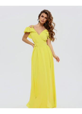 Жовтий повсякденний сукня 10816 жовтий ISSA PLUS