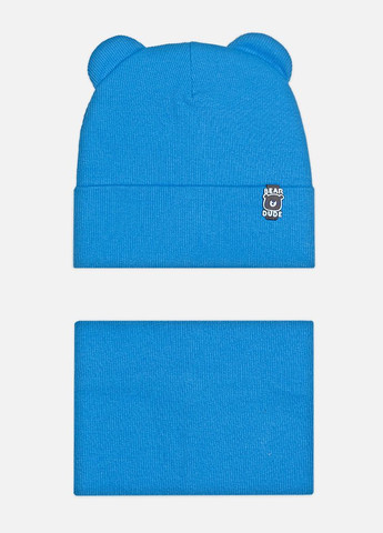 Комплект шапка-шарф для хлопчиків колір синій ЦБ-00225316 Yuki (260510235)