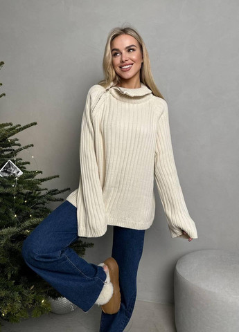 Бежевый зимний свитер 3931 No Brand