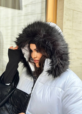 Біла зимня тепла жіноча куртка Liton