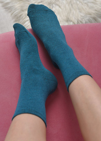 Шкарпетки жіночі демісезонні зеленого кольору Let's Shop (273901331)