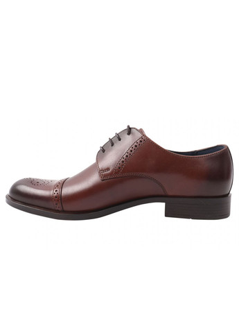 Коричневые туфли мужские из натуральной кожи, на шнуровке, на низком ходу, коричневые, Conhpol
