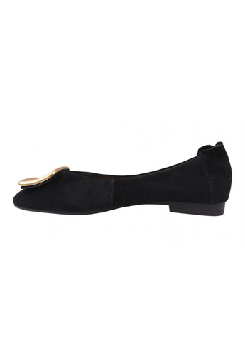 Туфлі жіночі з натуральної замші, на низькому ходу, чорні, Berkonty 357-21dtb (257429043)