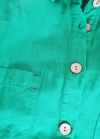 Зеленая кэжуал рубашка Luvete с длинным рукавом