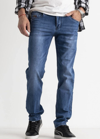Синие демисезонные клеш джинсы мужские синего цвета Let's Shop