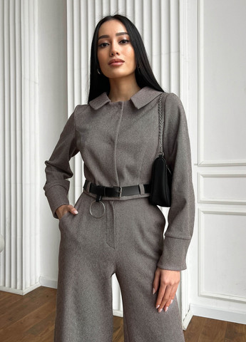 Серый повседневный пиджак Jadone Fashion - однотонный - всесезон