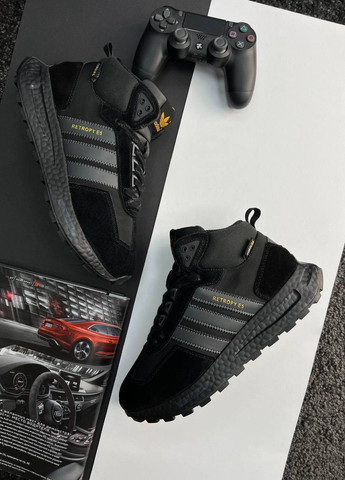 Чорні Зимовий кросівки чоловічі, вьетнам adidas Originals Retropy E5 Black Fur