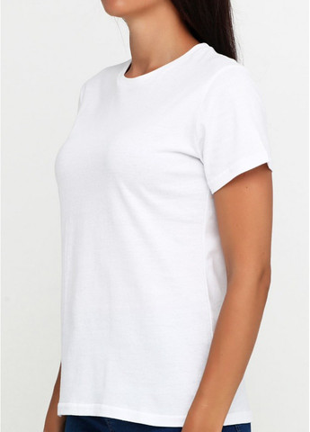 Біла літня футболка жіноча біла 18ж425-17 з коротким рукавом Malta