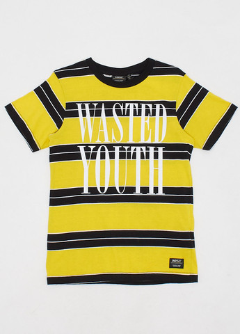 Комбинированная футболка basic,черный-желтый-белый, Wesc