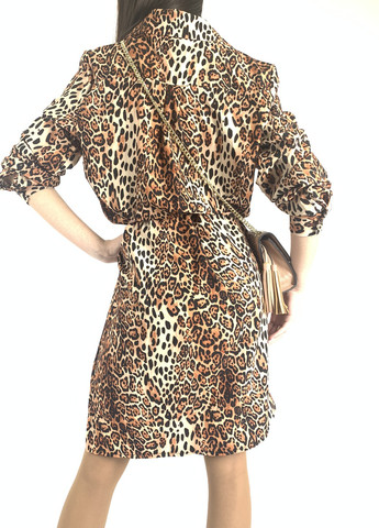 Світло-коричнева кежуал сукня жіноча Italia Moda тигровый
