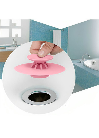 Силиконовая пробка для ванны 2 в 1 / заглушка для ванной и раковины / фильтр-пробка для раковины Kitchen Master (272111401)