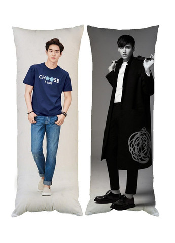 Подушка дакімакура Кріс та Сухо EXO K-pop декоративна ростова подушка для обіймання двостороння 60*180_1 No Brand (258993711)