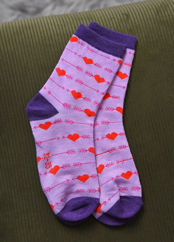 Носки для девочки фиолетового цвета с рисунком Let's Shop (269387535)