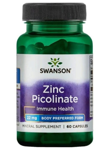 Zinc Picolinate Body Preferred Form 22 mg 60 Caps SWA-11113 Swanson (256722320)