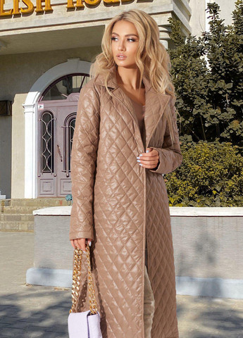 Бежевий Жіночий верхній одяг Модне пальто із плащівки (4996)18795-8 Lemanta