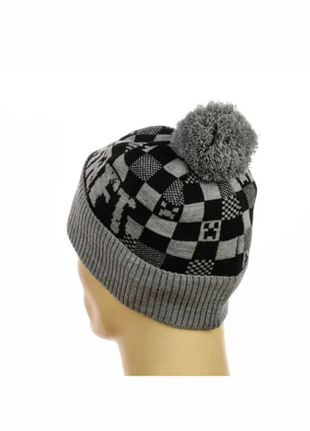 Детская зимняя шапка с помпоном Майнкрафт / Minecraft No Brand шапка с помпоном на флисе (270856614)