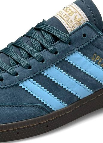 Темно-блакитні Осінні чоловічі кросівки adidas spezial navy blue (репліка) темно-синие No Brand